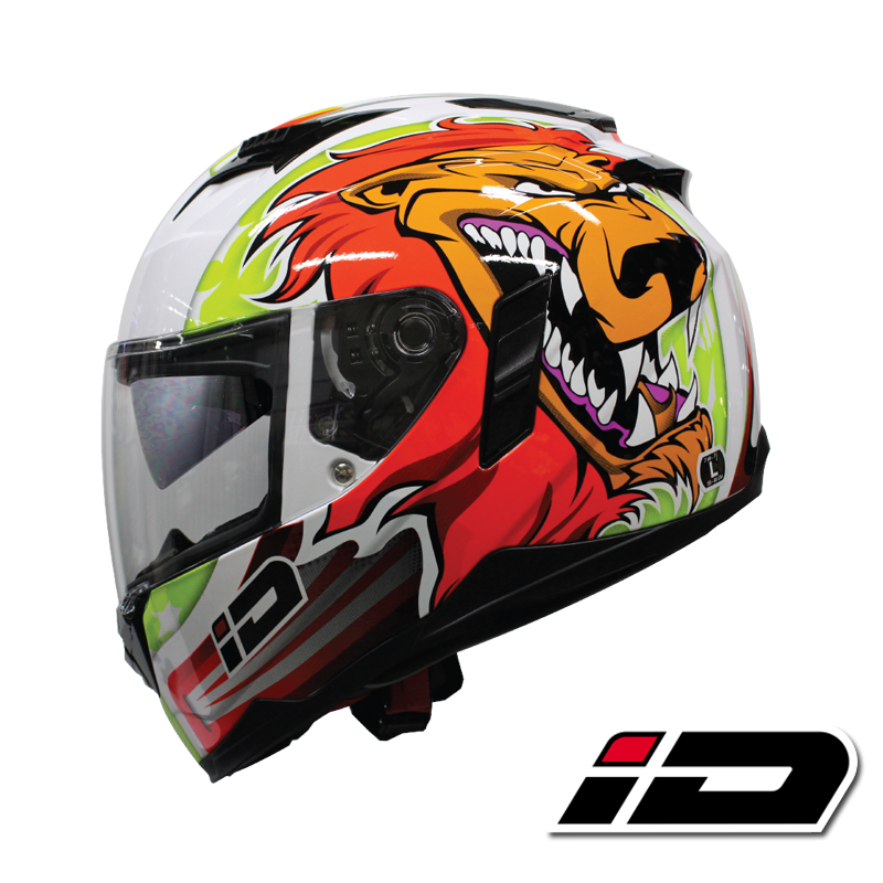 ID HELMET SPYDER D7 WHITE CHROME VISOR
